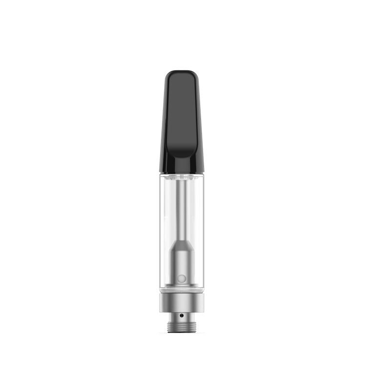 A display of uKERA 0.5g and 1.0g arbor-press 510 thread vape cartridges featuring borosilicate glass tanks and leak-proof press-on mouthpieces.