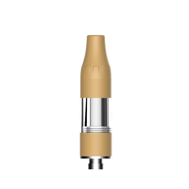 uKERA Ultra Cart 510 thread vape cartridge with polished gold mouthpiece and ceramic heating coil