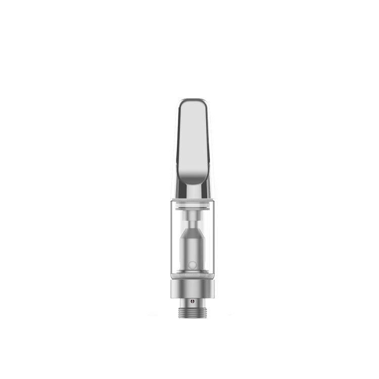 μKERA hand-press 510 cartridge with heavy-metal-free 316L stainless steel center post and high-efficiency ceramic atomization core.