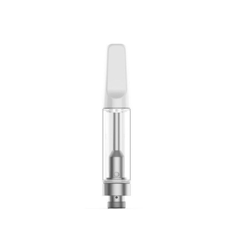 Side-by-side comparison of 0.5g and 1.0g uKERA 510 thread arbor-press cartridges with borosilicate glass tanks and 510 connection threads.