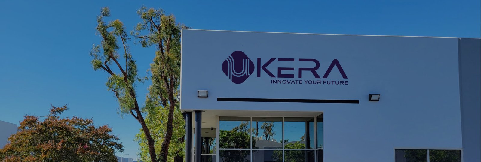 Exterior view of the µKERA headquarters facility featuring the company logo and tagline 'Innovate Your Future', a leading manufacturer of ceramic cannabis vape hardware and micro-vaporization technology.
