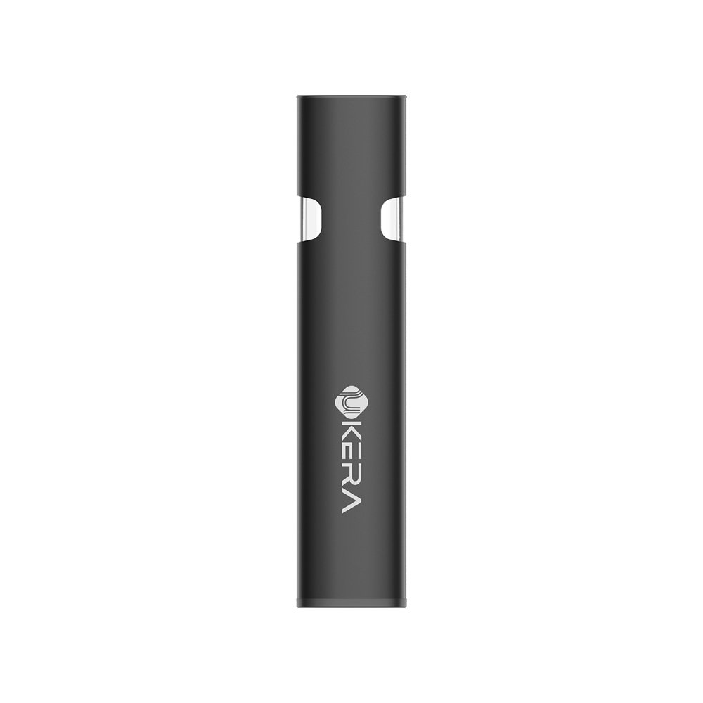Sleek uKERA XP disposable vape pod pen featuring a compact ergonomic body, customizable oil viewing window, and inhale-activated LED indicator.