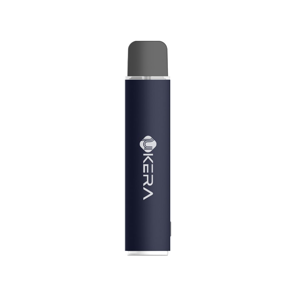Technical cross-section diagram of the uKERA Ultra pod detailing its cotton-free Ultra Coil ceramic heating element and no-center-post reservoir design.