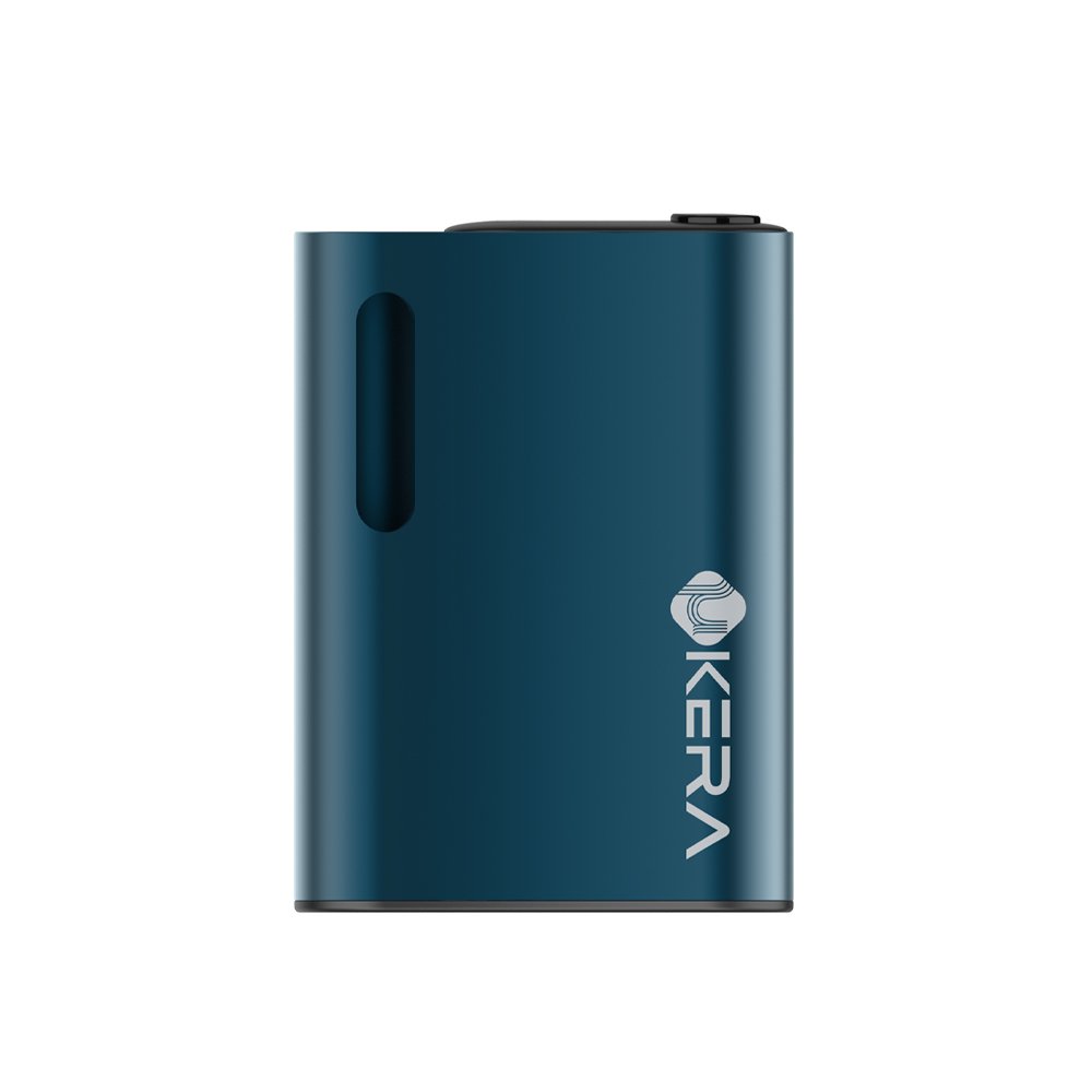 Three uKERA VAULT SE concealed 510-thread vape batteries displayed in matte silver, ocean blue, and gunmetal grey aluminum finishes.