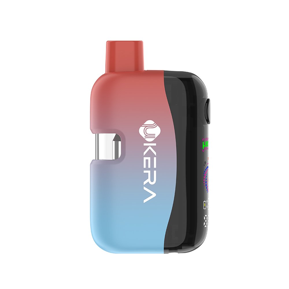 UkeraLab uKERA G191 Slate smart vape pen highlighting 3-level voltage output of 2.7V, 3.1V, and 3.6V, pre-heat mode, and 280mAh Type-C rechargeable battery.