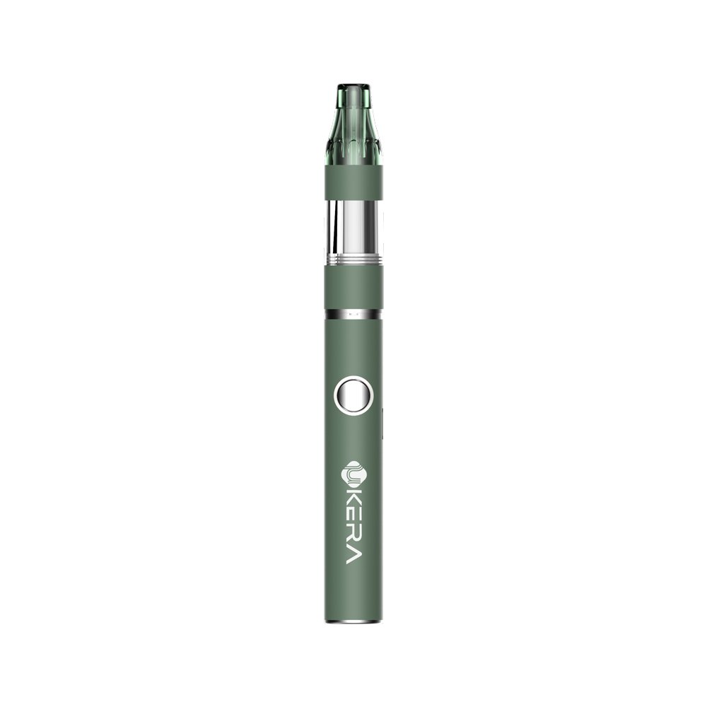 Slim uKERA Ultra Cart pen-style vape battery detailing its compact ergonomic aluminum alloy body and bottom USB-C fast charging port.