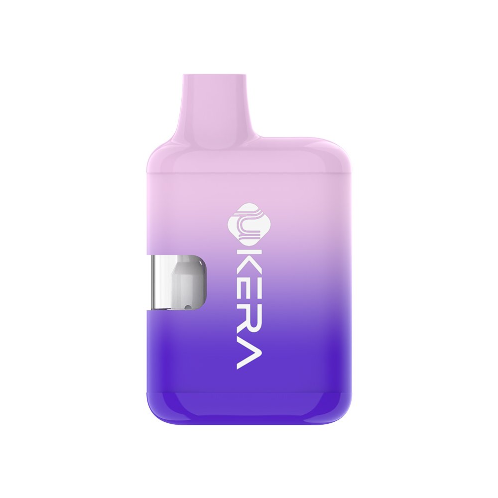 UkeraLab uKERA Nimbus II refillable disposable vape hardware with subtle light purple to deep dark purple ombre colorway and USB-C port.