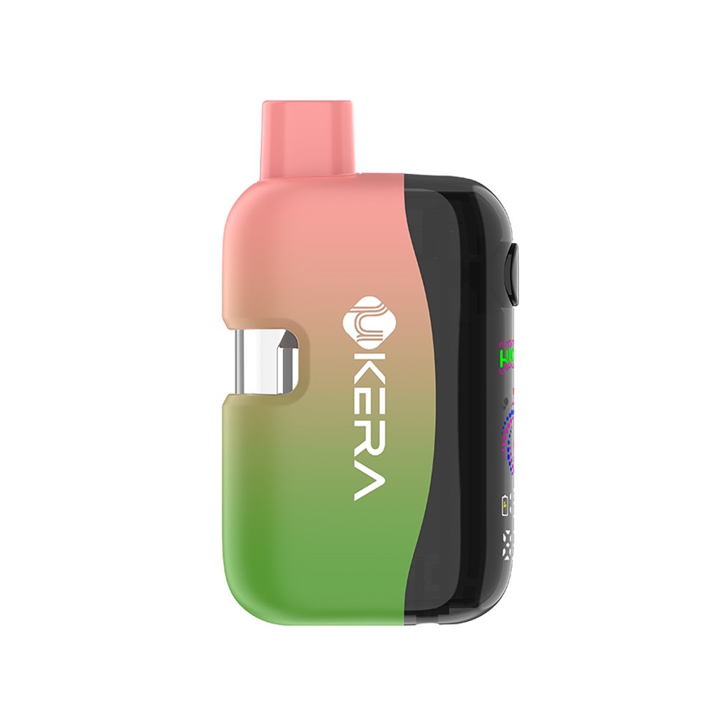 UkeraLab uKERA G191 Slate customizable B2B OEM wholesale disposable vaporizers displayed in custom green, purple, red, and yellow branded housing options.